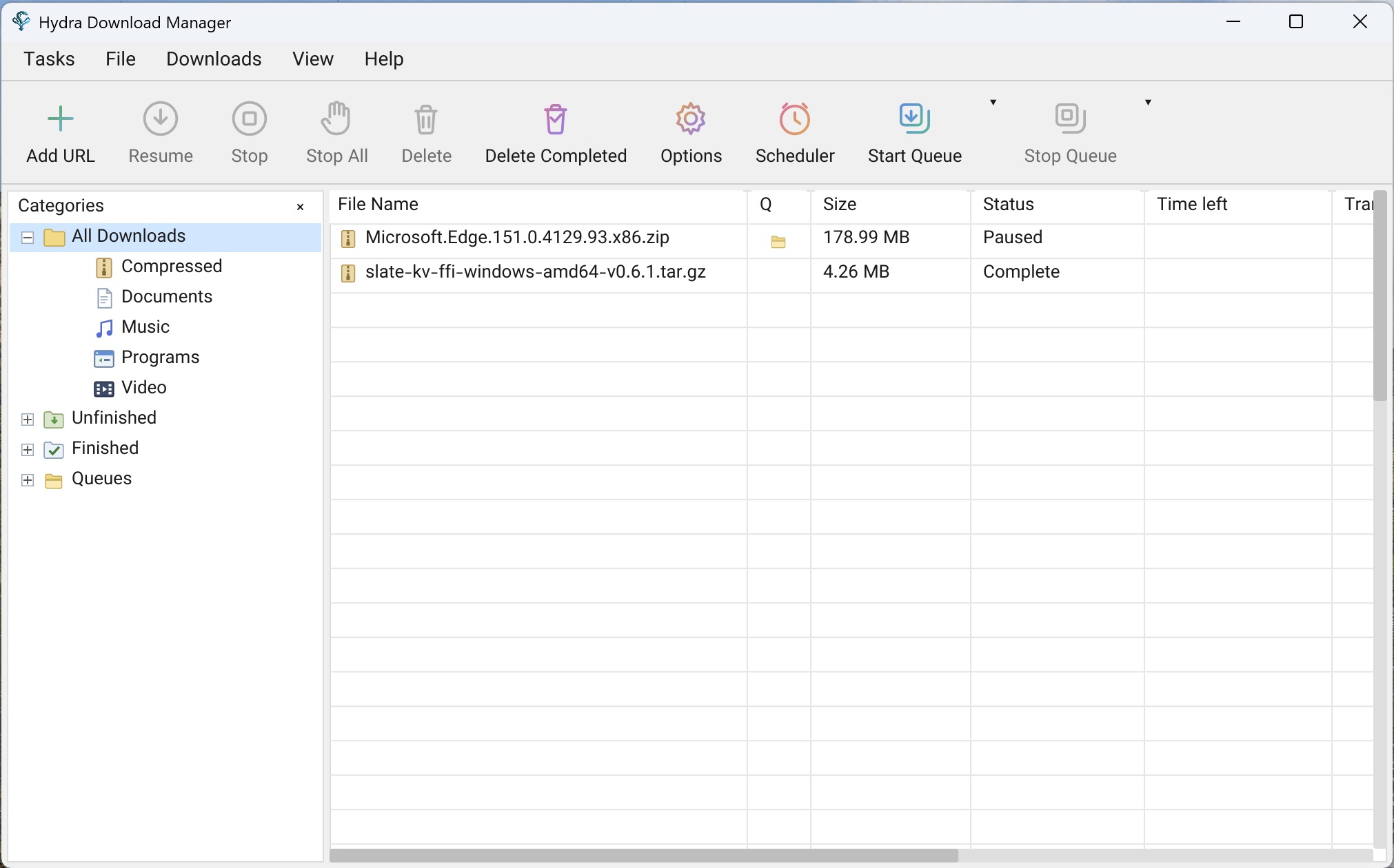 Hydra Download Manager (HDM) Desktop GUI on Windows, macOS, and Linux